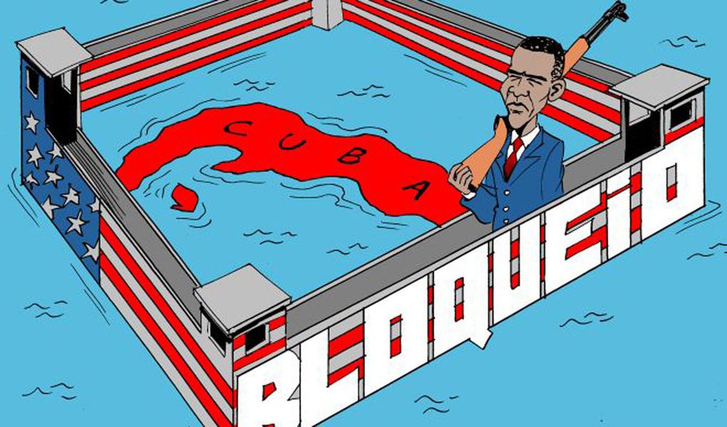 Bloqueio dos EUA causou prejuízo de US$ 1 trilhão a Cuba (Foto: Carlos Latuff) Bloqueio dos EUA causou prejuízo de US$ 1 trilhão a Cuba