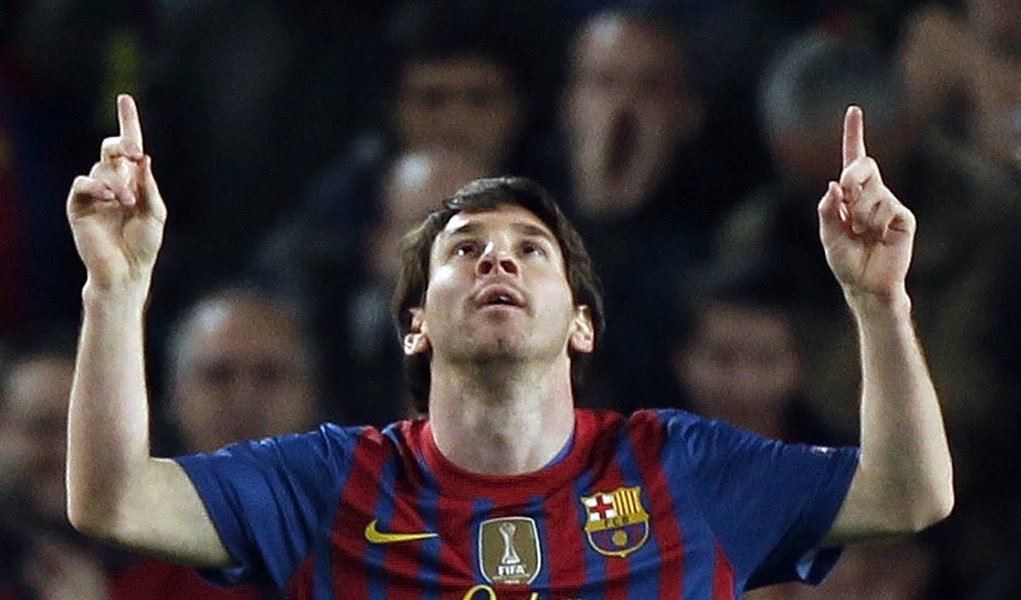 Messi dá show, marca cinco gols e Barcelona avança (Foto: GUSTAU NACARINO/REUTERS) Messi dá show, marca cinco gols e Barcelona avança