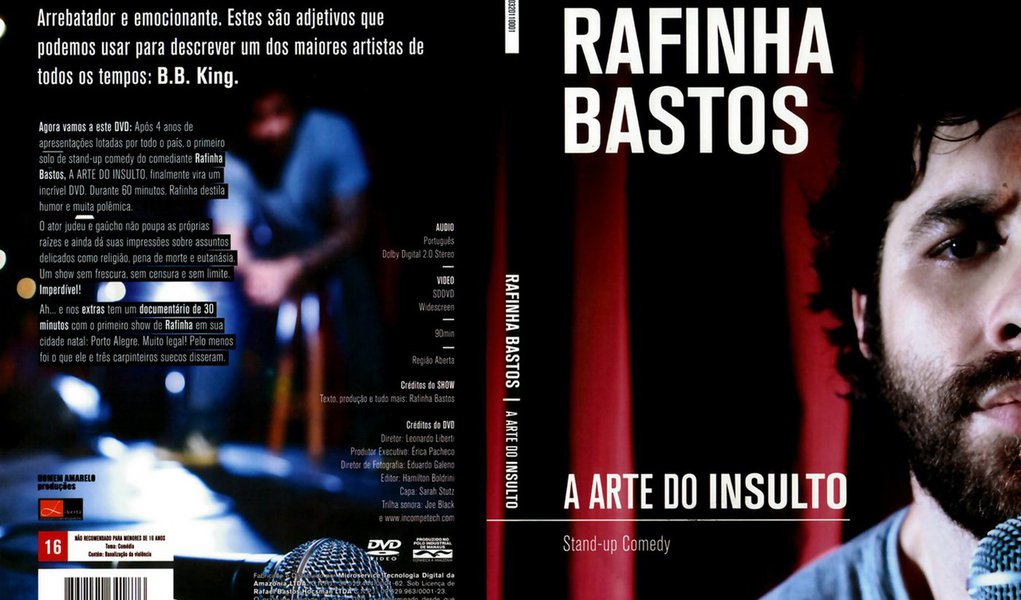 Rafinha Bastos distribui DVDs na Avenida Paulista (Foto: DIVULGAÇÃO) Rafinha Bastos distribui DVDs na Avenida Paulista