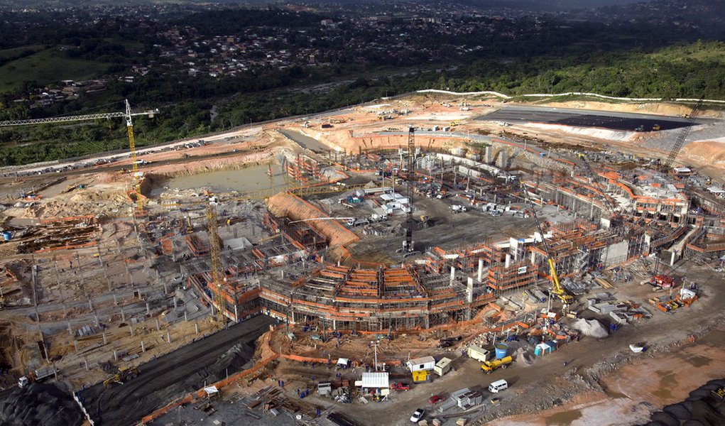 Obra da Arena Pernambuco tem nova paralisação (Foto: Eduardo Martino/Divulgação) Obra da Arena Pernambuco tem nova paralisação