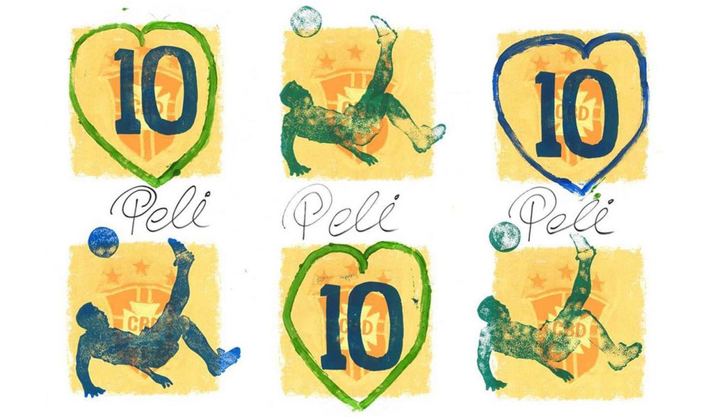 Em nome da arte, Pelé troca pés pelas mãos (Foto: Reprodução) Em nome da arte, Pelé troca pés pelas mãos