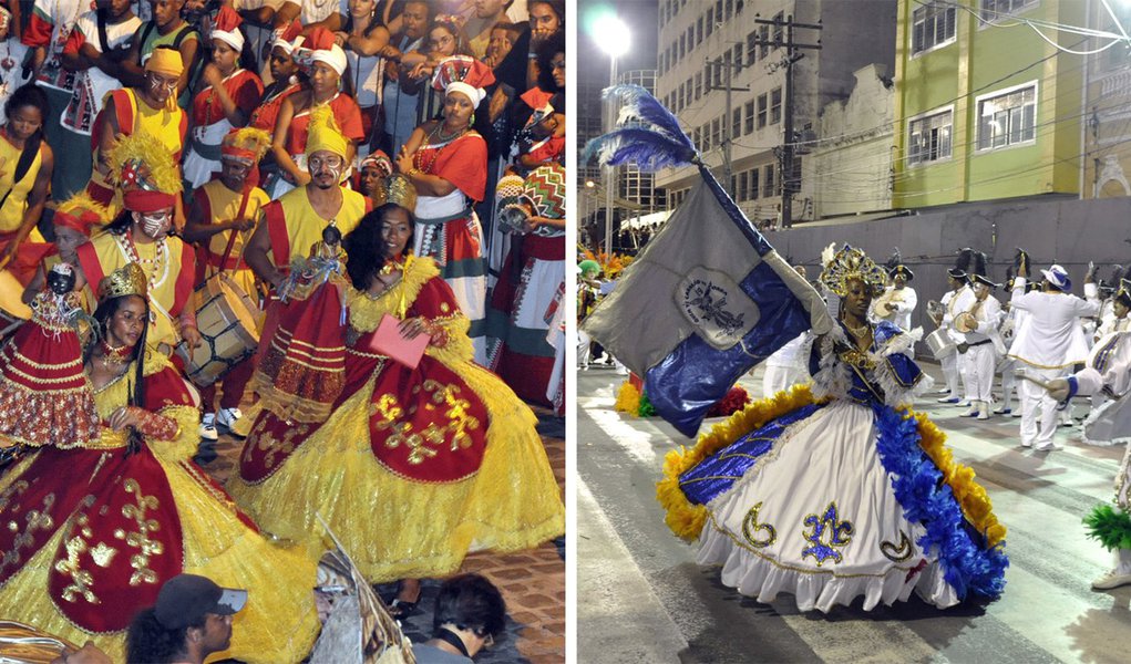 Tradição africana e samba na noite do Recife (Foto: FERNANDO SILVA/Pref. Recife) Tradição africana e samba na noite do Recife