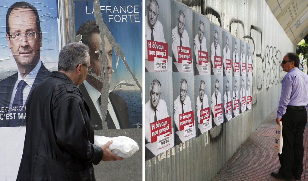 Urnas na França e Grécia definem destino da Europa (Foto: REUTERS) Urnas na França e Grécia definem destino da Europa