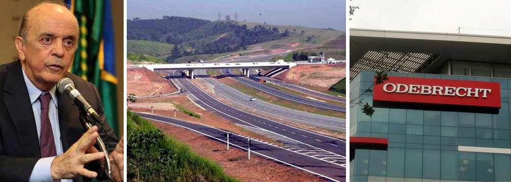 Documento confidencial da Dersa mostra que a estatal paulista responsável pelas rodovias pagou R$ 191,6 milhões à Odebrecht, por meio de um acordo de 2009 que foi fraudado; informação está no inquérito que investiga o pagamento de propina ao então governador, José Serra (PSDB): montante equivale hoje a R$ 463,8 milhões e, segundo a delação da Odebrecht, a Dersa só aceitou pagá-lo após a empreiteira acertar uma propina de R$ 23,3 milhões a Serra, que seria utilizado na campanha presidencial de 2010, em que foi derrotado por Dilma Rousseff (Foto: Aquiles Lins) Documento confidencial da Dersa mostra que a estatal paulista responsável pelas rodovias pagou R$ 191,6 milhões à Odebrecht, por meio de um acordo de 2009 que foi fraudado; informação está no inquérito que investiga o pagamento de propina ao então governador, José Serra (PSDB): montante equivale hoje a R$ 463,8 milhões e, segundo a delação da Odebrecht, a Dersa só aceitou pagá-lo após a empreiteira acertar uma propina de R$ 23,3 milhões a Serra, que seria utilizado na campanha presidencial de 2010, em que foi derrotado por Dilma Rousseff