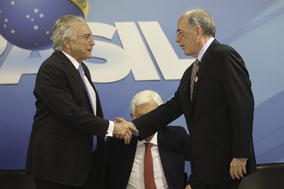 Brasília - O presidente Michel Temer e o presidente da Petrobras, Pedro Parente participam da divulgação do Plano de Negócios e Gestão 2018-2022 da Petrobras (Fabio Rodrigues Pozzebom/Agência Brasil) (Foto: Maister F. da Silva) Brasília - O presidente Michel Temer e o presidente da Petrobras, Pedro Parente participam da divulgação do Plano de Negócios e Gestão 2018-2022 da Petrobras (Fabio Rodrigues Pozzebom/Agência Brasil)