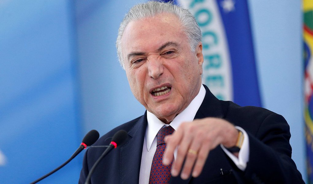 O presidente brasileiro Michel Temer fala a jornalistas no Palácio do Planalto, em Brasília 27/04/2018 REUTERS/Adriano Machado (Foto: Paulo Emílio) O presidente brasileiro Michel Temer fala a jornalistas no Palácio do Planalto, em Brasília 27/04/2018 REUTERS/Adriano Machado