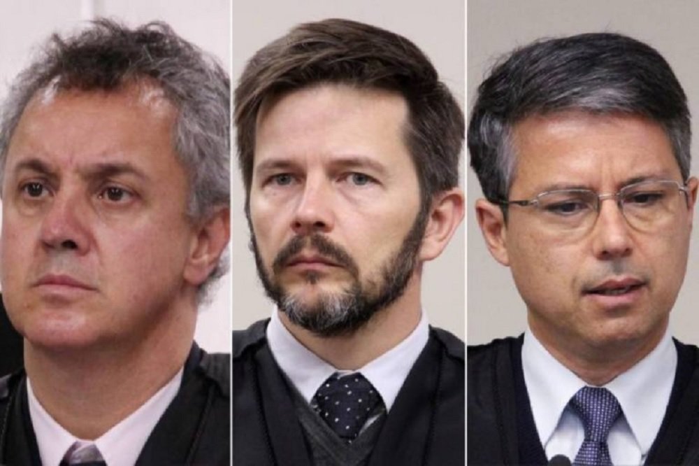 Desembargadores Gebran, Paulsen e Santos Laus - da esquerda para direita (Foto: Gustavo Conde) Desembargadores Gebran, Paulsen e Santos Laus - da esquerda para direita