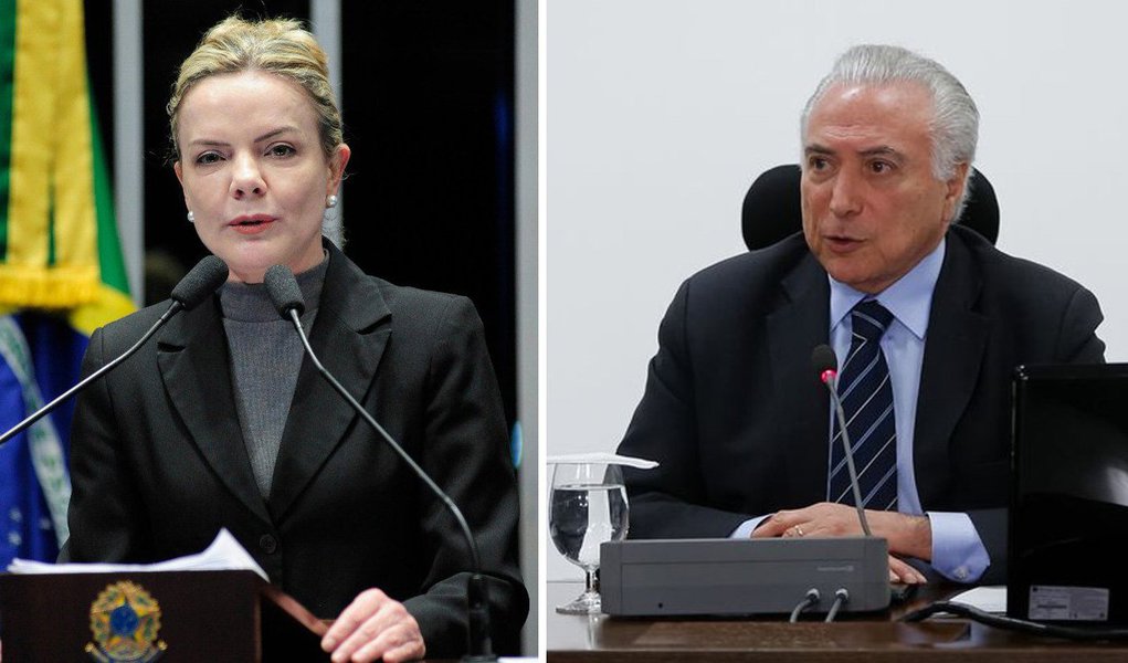 Comissão Executiva Nacional do PT, presidido pela senadora Gleisi Hoffmann, divulgou na noite desta sexta-feira, 25, nota com duras críticas à decisão de Michel Temer de usar o Exército contra a greve dos caminhoneiros; "O recurso contumaz às Forças Armadas é um sintoma do caráter autoritário e fraco de um governo rejeitado por quase 100% da população", diz o PT na nota; "O acordo anunciado ontem não só preserva uma política abusiva como a subsidia com dinheiro público. Dinheiro que poderia ser investido na Saúde e Educação do sofrido povo" (Foto: Aquiles Lins) Comissão Executiva Nacional do PT, presidido pela senadora Gleisi Hoffmann, divulgou na noite desta sexta-feira, 25, nota com duras críticas à decisão de Michel Temer de usar o Exército contra a greve dos caminhoneiros; "O recurso contumaz às Forças Armadas é um sintoma do caráter autoritário e fraco de um governo rejeitado por quase 100% da população", diz o PT na nota; "O acordo anunciado ontem não só preserva uma política abusiva como a subsidia com dinheiro público. Dinheiro que poderia ser investido na Saúde e Educação do sofrido povo"