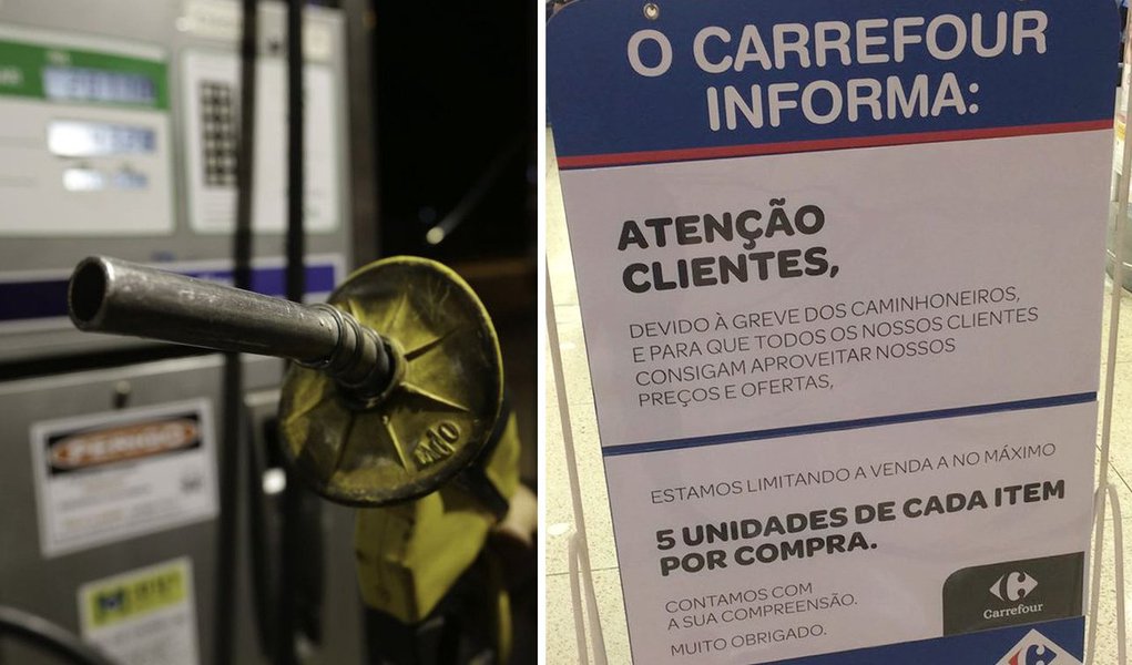 Em meio à crise de desabastecimento provocada pela greve de caminhoneiros, a rede de supermercados Carrefour está limitando a compra a 5 unidades de cada produto nesta quinta-feira (24); segundo o Carrefour, a medida da limitação foi adotada preventivamente, diante do risco de desabastecimento durante a greve de caminhoneiros que afeta todo o país (Foto: Aquiles Lins) Em meio à crise de desabastecimento provocada pela greve de caminhoneiros, a rede de supermercados Carrefour está limitando a compra a 5 unidades de cada produto nesta quinta-feira (24); segundo o Carrefour, a medida da limitação foi adotada preventivamente, diante do risco de desabastecimento durante a greve de caminhoneiros que afeta todo o país