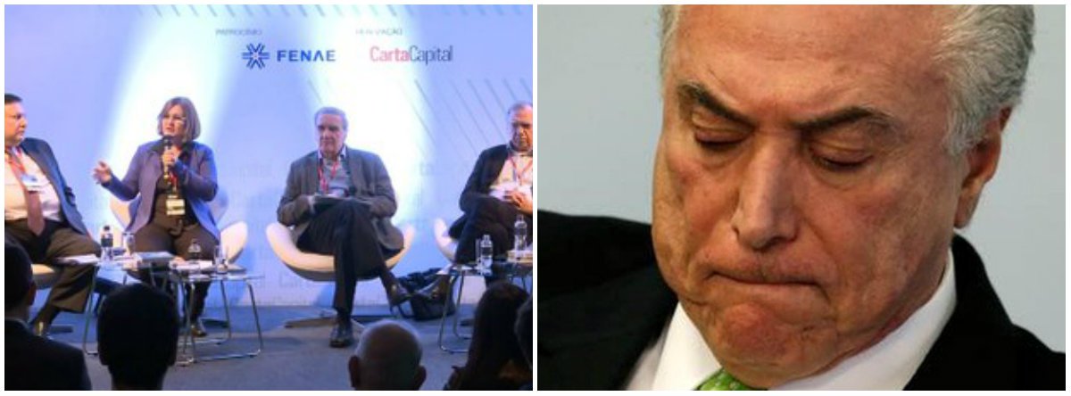O governo Temer, atendendo aos interesses do mercado financeiro, promove o desmonte dos bancos públicos com a venda fatiada de ativos da Caixa Econômica e do Banco do Brasil, além de promover a descapitalização do BNDES; esses foram alguns dos apontamentos trazidos pelo debate Diálogos Capitais: Bancos públicos e o desenvolvimento econômico e social, iniciativa da revista CartaCapital (Foto: Leonardo Lucena) O governo Temer, atendendo aos interesses do mercado financeiro, promove o desmonte dos bancos públicos com a venda fatiada de ativos da Caixa Econômica e do Banco do Brasil, além de promover a descapitalização do BNDES; esses foram alguns dos apontamentos trazidos pelo debate Diálogos Capitais: Bancos públicos e o desenvolvimento econômico e social, iniciativa da revista CartaCapital