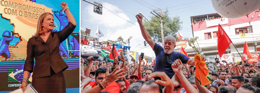 Em mensagem enviada à XXI Marcha Anual dos Prefeitos, que se encerra nesta quinta-feira 24 em Brasília, o ex-presidente Lula declarou: "Eu sou candidato a presidente porque não cometi crime nenhum. Eu sou candidato porque assumi o Brasil em uma situação difícil e saí do mandato com o melhor momento do país em sua história"; ele diz ainda que "a marcha é importante porque não se pode governar o Brasil sentado em um palácio em Brasília" e responde a quatro perguntas da entidade (Foto: Gisele Federicce) Em mensagem enviada à XXI Marcha Anual dos Prefeitos, que se encerra nesta quinta-feira 24 em Brasília, o ex-presidente Lula declarou: "Eu sou candidato a presidente porque não cometi crime nenhum. Eu sou candidato porque assumi o Brasil em uma situação difícil e saí do mandato com o melhor momento do país em sua história"; ele diz ainda que "a marcha é importante porque não se pode governar o Brasil sentado em um palácio em Brasília" e responde a quatro perguntas da entidade