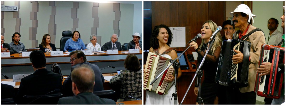 Por iniciativa da senadora Fátima Bezerra (PT-RN), parlamentares e forrozeiros de todo País afirmaram a importância do reconhecimento e do registro do forró de raiz como patrimônio imaterial do país, em audiência na Câmara; "O forró é uma das expressões populares mais expressiva da população brasileira. É importante preservar essa a memória", defendeu
(Foto: Leonardo Lucena)
Por iniciativa da senadora Fátima Bezerra (PT-RN), parlamentares e forrozeiros de todo País afirmaram a importância do reconhecimento e do registro do forró de raiz como patrimônio imaterial do país, em audiência na Câmara; "O forró é uma das expressões populares mais expressiva da população brasileira. É importante preservar essa a memória", defendeu