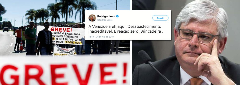 Ex-procurador-geral da República e um dos responsáveis pela crise, em razão do que fez para que a presidente Dilma Rousseff fosse deposta e substituída pelo consórcio de ladrões que arrasou a Petrobras, Rodrigo Janot agora diz que, diante do desabastecimento gerado pelo golpe PSDB/MDB, a "Venezuela é aqui" (Foto: Gisele Federicce) Ex-procurador-geral da República e um dos responsáveis pela crise, em razão do que fez para que a presidente Dilma Rousseff fosse deposta e substituída pelo consórcio de ladrões que arrasou a Petrobras, Rodrigo Janot agora diz que, diante do desabastecimento gerado pelo golpe PSDB/MDB, a "Venezuela é aqui"