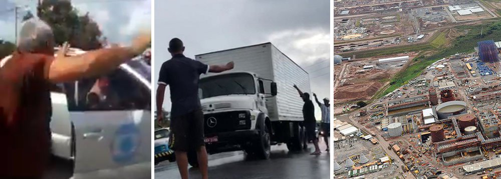 Uma equipe de reportagem da TV Globo em Pernambuco foi expulsa a gritos de "fora" por caminhoneiros em greve no Porto de Suape nesta sexta-feira 25; assista (Foto: Gisele Federicce) Uma equipe de reportagem da TV Globo em Pernambuco foi expulsa a gritos de "fora" por caminhoneiros em greve no Porto de Suape nesta sexta-feira 25; assista