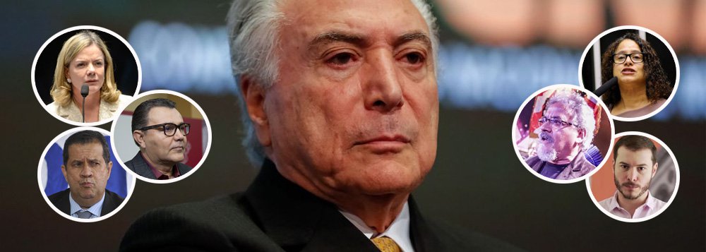 Em nota conjunta divulgada nesta quinta-feira, 24, presidentes dos seis partidos de esquerda e centro-esquerda - PT, PDT, PSB, PCdoB, PCB e PSOL destacam os dois anos de governo de Michel Temer, marcados por "ataques à democracia, à soberania e aos direitos sociais"; "Sua agenda de retrocessos tem como alvos imediatos os direitos trabalhistas e previdenciários, o patrimônio nacional, a legislação ambiental e a capacidade de atuação do Estad", dizem os partidos (Foto: Aquiles Lins) Em nota conjunta divulgada nesta quinta-feira, 24, presidentes dos seis partidos de esquerda e centro-esquerda - PT, PDT, PSB, PCdoB, PCB e PSOL destacam os dois anos de governo de Michel Temer, marcados por "ataques à democracia, à soberania e aos direitos sociais"; "Sua agenda de retrocessos tem como alvos imediatos os direitos trabalhistas e previdenciários, o patrimônio nacional, a legislação ambiental e a capacidade de atuação do Estad", dizem os partidos