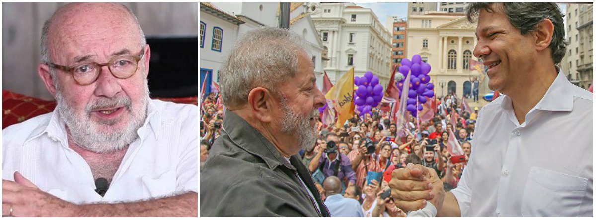 "Apesar da prisão e ameaçado pela Justiça Eleitoral de ficar fora da disputa, Lula continua liderando com folga todas as pesquisas, a léguas de distância dos seus adversários, mantendo-se acima dos 30%. A ofensiva do partido tem dois objetivos: dar a candidatura como fato consumado e afastar qualquer possibilidade de aliança com Ciro Gomes agora", diz o jornalista Ricardo Kotscho (Foto: Leonardo Lucena) "Apesar da prisão e ameaçado pela Justiça Eleitoral de ficar fora da disputa, Lula continua liderando com folga todas as pesquisas, a léguas de distância dos seus adversários, mantendo-se acima dos 30%. A ofensiva do partido tem dois objetivos: dar a candidatura como fato consumado e afastar qualquer possibilidade de aliança com Ciro Gomes agora", diz o jornalista Ricardo Kotscho