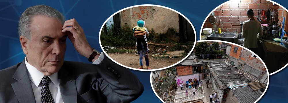 Os efeitos do golpe sobre os mais pobres no país são devastadores e na medida em que são divulgados estudos e dados, o cenário é ainda mais dramático; só no primeiro trimestre de 2018 renda média mensal dos 20% mais vulneráveis do país caiu de R$ 400 para R$ 380 quando comparada à de janeiro/março de 2017; é uma queda real de 5%; enquanto os mais pobres sofrem, os 20% mais ricos viram seu ganho médio mensal passar de R$ 5.579 para R$ 6.131, com aumento de 10,8% no mesmo período (Foto: Mauro Lopes) Os efeitos do golpe sobre os mais pobres no país são devastadores e na medida em que são divulgados estudos e dados, o cenário é ainda mais dramático; só no primeiro trimestre de 2018 renda média mensal dos 20% mais vulneráveis do país caiu de R$ 400 para R$ 380 quando comparada à de janeiro/março de 2017; é uma queda real de 5%; enquanto os mais pobres sofrem, os 20% mais ricos viram seu ganho médio mensal passar de R$ 5.579 para R$ 6.131, com aumento de 10,8% no mesmo período
