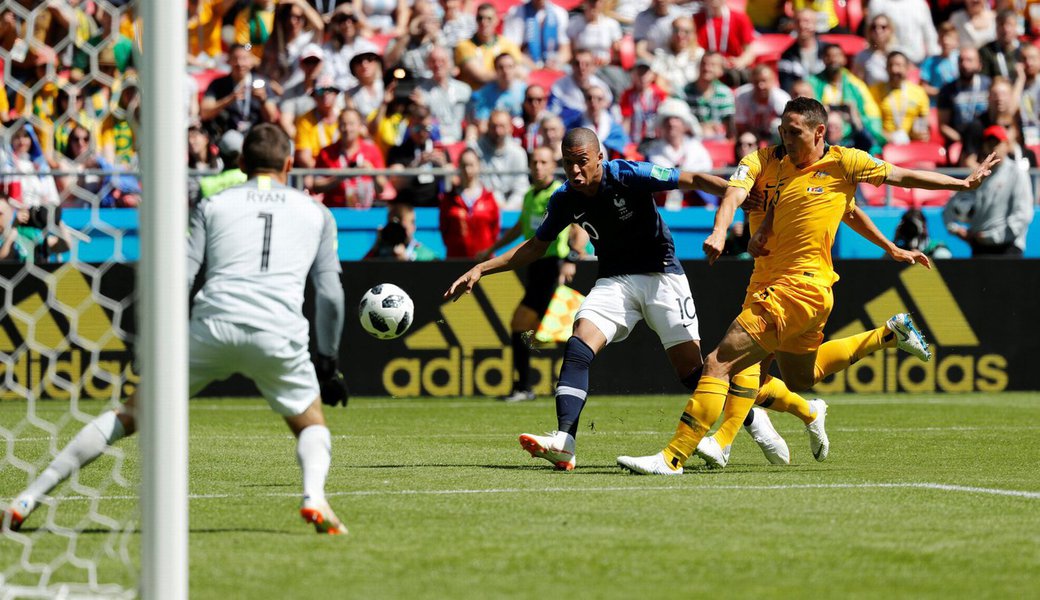 Copa do Mundo: França 2 Austrália 1 primeira rodada do grupo C da Copa da Rússia (Foto: Paulo Emílio) Copa do Mundo: França 2 Austrália 1 primeira rodada do grupo C da Copa da Rússia