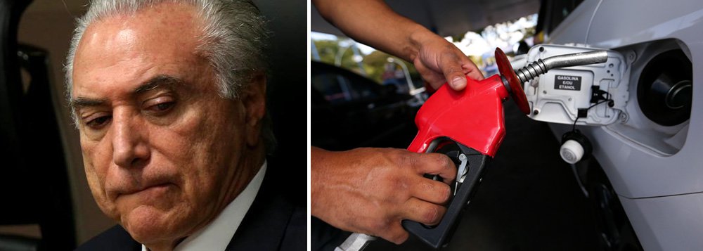 A política de preços de combustíveis da Petrobras dá segurança jurídica e credibilidade a quem investe na petroleira estatal e vai continuar, afirmou Michel Temer, em entrevista à TV NBR; companhia implementou em meados do ano passado uma política de preços que segue as cotações internacionais, com ajustes quase que diários, em busca de melhores rendimentos; preços dos combustíveis alcançaram níveis recordes enquanto a economia segue estagnada e o país registra mais de 13 milhões de desempregados (Foto: Paulo Emílio) A política de preços de combustíveis da Petrobras dá segurança jurídica e credibilidade a quem investe na petroleira estatal e vai continuar, afirmou Michel Temer, em entrevista à TV NBR; companhia implementou em meados do ano passado uma política de preços que segue as cotações internacionais, com ajustes quase que diários, em busca de melhores rendimentos; preços dos combustíveis alcançaram níveis recordes enquanto a economia segue estagnada e o país registra mais de 13 milhões de desempregados