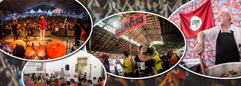 "Num espaço construído pela velha elite paulista do café, MST dá uma demonstração de força ao reunir 260 000 pessoas para defender reforma agrária, assistir shows animados e pedir apoio a libertação de Lula", escreve Paulo Moreira Leite, articulista do 247; presente ao local, PML relata que "a Feira teve momentos divertidos, quando o líder do MST José Pedro Stedile foi para a cozinha preparar um arroz carreteiro para artistas e convidados. Mas também ocorreram provocações de tipo fascista, quando militantes se encontravam a caminho de casa" (Foto: Paulo Moreira Leite) www.brasil247.com - "Num espaço construído pela velha elite paulista do café, MST dá uma demonstração de força ao reunir 260 000 pessoas para defender reforma agrária, assistir shows animados e pedir apoio a libertação de Lula", escreve Paulo Moreira Leite, articulista do 247; presente ao local, PML relata que "a Feira teve momentos divertidos, quando o líder do MST José Pedro Stedile foi para a cozinha preparar um arroz carreteiro para artistas e convidados. Mas também ocorreram provocações de tipo fascista, quando militantes se encontravam a caminho de casa"