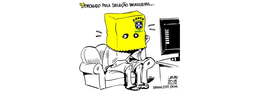 Nova charge do cartunista Carlos Latuff mostra o constrangimento do brasileiro em usar a camisa amarela depois que ela virou símbolo dos manifestoches (Foto: Gisele Federicce) Nova charge do cartunista Carlos Latuff mostra o constrangimento do brasileiro em usar a camisa amarela depois que ela virou símbolo dos manifestoches
