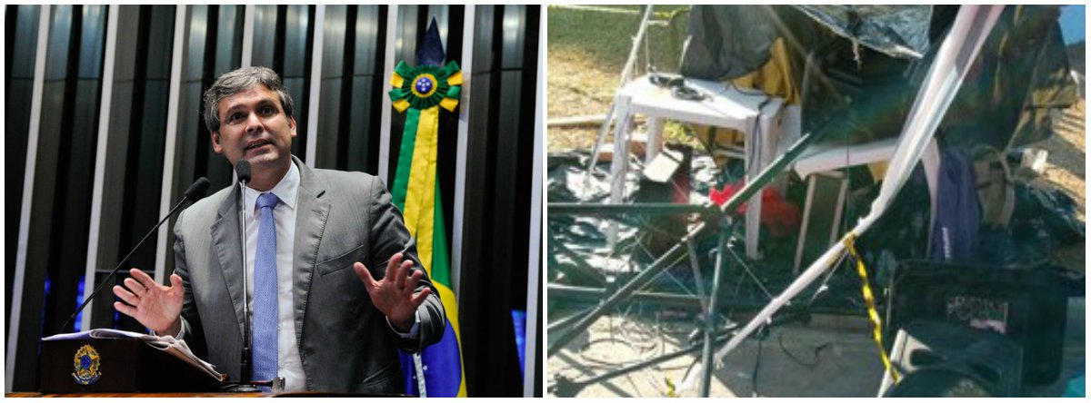 Em vídeo, o senador Lindbergh Farias (PT-RS) cobrou o afastamento do delegado da PF Gastao Schefer Neto, autor do ataque ao acampamento em favor do ex-presidente Lula, nesta sexta-feira (4), durante o "Bom Dia presidente Lula", em Curitiba (PR); o delegado quebrou o equipamento de som, usado para amplificar o bom dia; "Acho que está havendo uma subestimação de setores importantes da sociedade com a escalada de violência política fascista. A PF tem que agir, afastar imediatamente este delegado, tem que abrir sindicância, no mínimo"; assista (Foto: Leonardo Lucena) Em vídeo, o senador Lindbergh Farias (PT-RS) cobrou o afastamento do delegado da PF Gastao Schefer Neto, autor do ataque ao acampamento em favor do ex-presidente Lula, nesta sexta-feira (4), durante o "Bom Dia presidente Lula", em Curitiba (PR); o delegado quebrou o equipamento de som, usado para amplificar o bom dia; "Acho que está havendo uma subestimação de setores importantes da sociedade com a escalada de violência política fascista. A PF tem que agir, afastar imediatamente este delegado, tem que abrir sindicância, no mínimo"; assista