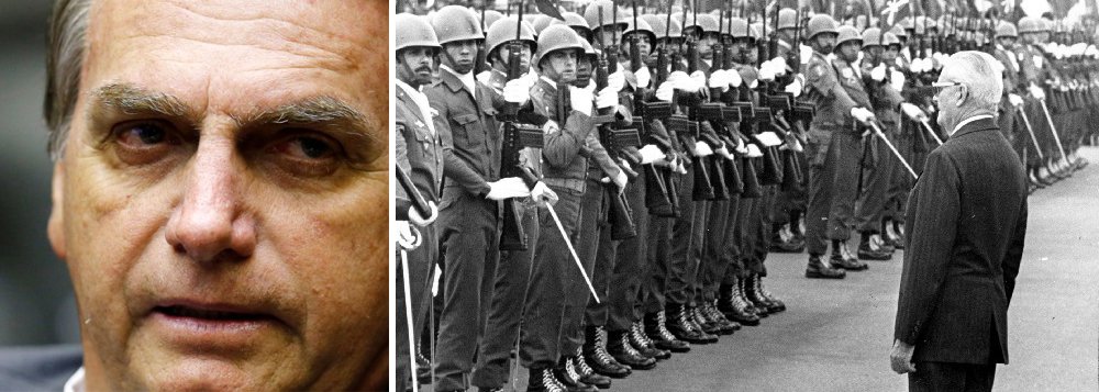 O deputado federal e pré-candidato à Presidência da República pelo PSL, Jair Bolsonaro, disse que as execuções autorizadas pelo presidente Ernesto Geisel contra opositores da ditadura militar no Brasil eram como uma punição utilizada por pais em filhos; "Quem nunca deu um tapa no bumbum do filho e depois se arrependeu? Acontece", disse; declaração vem na esteira da revelação de um documento da CIA que afirma que Geisel, ao assumir o governo, deu continuidade à política de execuções praticadas por seu antecessor; "Esse pessoal que disse que matamos naquele momento, que desapareceu, caso estivesse vivo por um motivo qualquer, estaria preso acompanhando o Lula lá em Curitiba. Essas pessoas não têm qualquer amor à democracia e à liberdade. Eles querem o poder absoluto", disparou (Foto: Paulo Emílio) O deputado federal e pré-candidato à Presidência da República pelo PSL, Jair Bolsonaro, disse que as execuções autorizadas pelo presidente Ernesto Geisel contra opositores da ditadura militar no Brasil eram como uma punição utilizada por pais em filhos; "Quem nunca deu um tapa no bumbum do filho e depois se arrependeu? Acontece", disse; declaração vem na esteira da revelação de um documento da CIA que afirma que Geisel, ao assumir o governo, deu continuidade à política de execuções praticadas por seu antecessor; "Esse pessoal que disse que matamos naquele momento, que desapareceu, caso estivesse vivo por um motivo qualquer, estaria preso acompanhando o Lula lá em Curitiba. Essas pessoas não têm qualquer amor à democracia e à liberdade. Eles querem o poder absoluto", disparou