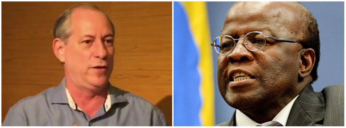 Na última pesquisa Datafolha, o ex-ministro do STF Joaquim Barbosa ficou empatado em terceiro lugar com presidenciável Ciro Gomes (PDT-CE), em cenários sem o ex-presidente Lula; "É natural que ele chegue com notoriedade muito grande, porque pilotou durante quase um ano em tempo nobre da TV a novela do mensalão. Vamos ver que consistência ele vai ter na medida em que será exposto à fricção", afirmou Ciro (Foto: Leonardo Lucena) Na última pesquisa Datafolha, o ex-ministro do STF Joaquim Barbosa ficou empatado em terceiro lugar com presidenciável Ciro Gomes (PDT-CE), em cenários sem o ex-presidente Lula; "É natural que ele chegue com notoriedade muito grande, porque pilotou durante quase um ano em tempo nobre da TV a novela do mensalão. Vamos ver que consistência ele vai ter na medida em que será exposto à fricção", afirmou Ciro