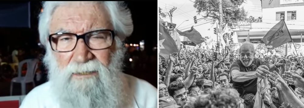 Em vídeo ao 247, o teólogo e escritor Leonardo Boff afirmou nesta quinta-feira, 26, que o poder Judiciário é "verdadeiro coordenador do golpe", ao comentar sobre a decisão da juíza Carolina Lebbos, que negou a sua visita ao ex-presidente Lula em Curitiba; Boff chamou atenção para a proibição, determinada pela juíza Lebbos, da visita de um médico ao ex-presidente Lula; "Ficou claro para mim que nós vivemos num regime de exceção, onde as leis não valem, a Constituição não conta, o que conta é o arbítrio dos juízes", afirmou (Foto: Aquiles Lins) Em vídeo ao 247, o teólogo e escritor Leonardo Boff afirmou nesta quinta-feira, 26, que o poder Judiciário é "verdadeiro coordenador do golpe", ao comentar sobre a decisão da juíza Carolina Lebbos, que negou a sua visita ao ex-presidente Lula em Curitiba; Boff chamou atenção para a proibição, determinada pela juíza Lebbos, da visita de um médico ao ex-presidente Lula; "Ficou claro para mim que nós vivemos num regime de exceção, onde as leis não valem, a Constituição não conta, o que conta é o arbítrio dos juízes", afirmou