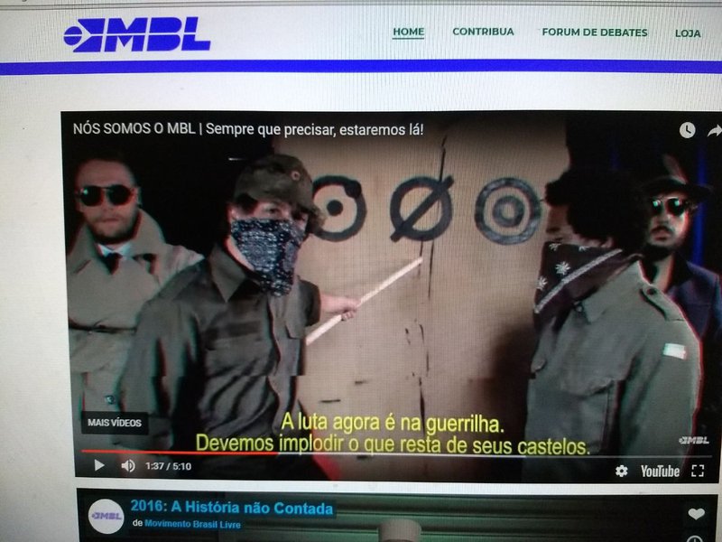 O MBL se constituiu numa célula terrorista de extrema-direita, cujos métodos aplicados para submeter a nação ao seu jugo caminham a passos largos para atentados a bomba e assassinatos de lideranças de esquerda (Foto: Celso Raeder) O MBL se constituiu numa célula terrorista de extrema-direita, cujos métodos aplicados para submeter a nação ao seu jugo caminham a passos largos para atentados a bomba e assassinatos de lideranças de esquerda