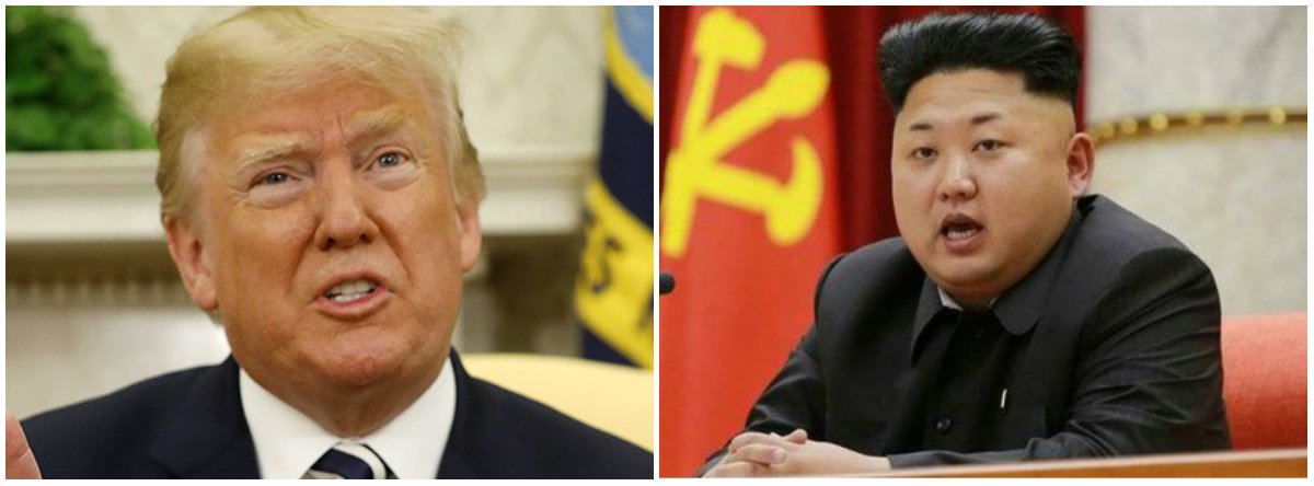 O presidente dos EUA, Donald Trump, disse esperar que mais pessoas "prestem atenção" nele, assim como norte-coreanos fazem com seu líder, Kim Jong Un, o que gerou críticas instantâneas nas redes sociais e em canais de notícias; Kim é suspeito de ter ordenado o assassinado de seu meio-irmão e a execução de seu tio; investigações da ONU também relataram violações de direitos humanos (Foto: Leonardo Lucena) O presidente dos EUA, Donald Trump, disse esperar que mais pessoas "prestem atenção" nele, assim como norte-coreanos fazem com seu líder, Kim Jong Un, o que gerou críticas instantâneas nas redes sociais e em canais de notícias; Kim é suspeito de ter ordenado o assassinado de seu meio-irmão e a execução de seu tio; investigações da ONU também relataram violações de direitos humanos