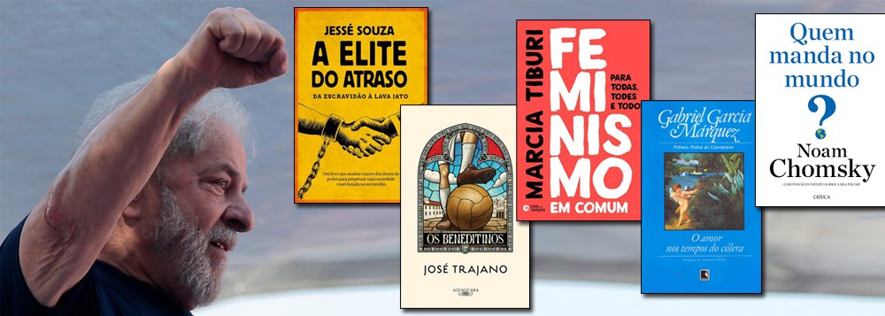 Títulos lidos por Lula incluem clássicos da literatura mundial como Amor nos Tempos do Cólera, do colombiano Gabriel Garcia Márquez e Ressureição, de Leon Tolstoi, livros na lista dos mais lidos da atualidade, como Homo Deus, do historiador israelense Yuval Noah Harari e grandes nomes da sociologia e política, com autores como Ladislau Dowbor, Noam Chomsky, Márcia Tiburi e Jessé Souza (Foto: William De Lucca) www.brasil247.com - Títulos lidos por Lula incluem clássicos da literatura mundial como Amor nos Tempos do Cólera, do colombiano Gabriel Garcia Márquez e Ressureição, de Leon Tolstoi, livros na lista dos mais lidos da atualidade, como Homo Deus, do historiador israelense Yuval Noah Harari e grandes nomes da sociologia e política, com autores como Ladislau Dowbor, Noam Chomsky, Márcia Tiburi e Jessé Souza