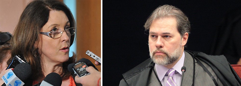 A jornalista Helena Chagas retrata uma sequência de fatos que, se concretizados, podem levar o ministro Dias Toffoli a assumir a Presidência da República; com a apresentação da terceira denúncia pela PGR, deputados não arriscarão a reeleição para salvar Temer novamente; com sua queda, Rodrigo Maia e Eunício Oliveira, segundo e terceiro na linha de sucessão, só pode assumir se desistissem da eleição; "Se nenhum dos dois topar, caberá ao presidente do STF assumir em caráter interino a presidência da República – e este será, muito provavelmente, o ministro Dias Toffoli, que recebe o cargo da ministra Cármen Lúcia em setembro”
(Foto: Aquiles Lins) A jornalista Helena Chagas retrata uma sequência de fatos que, se concretizados, podem levar o ministro Dias Toffoli a assumir a Presidência da República; com a apresentação da terceira denúncia pela PGR, deputados não arriscarão a reeleição para salvar Temer novamente; com sua queda, Rodrigo Maia e Eunício Oliveira, segundo e terceiro na linha de sucessão, só pode assumir se desistissem da eleição; "Se nenhum dos dois topar, caberá ao presidente do STF assumir em caráter interino a presidência da República – e este será, muito provavelmente, o ministro Dias Toffoli, que recebe o cargo da ministra Cármen Lúcia em setembro”