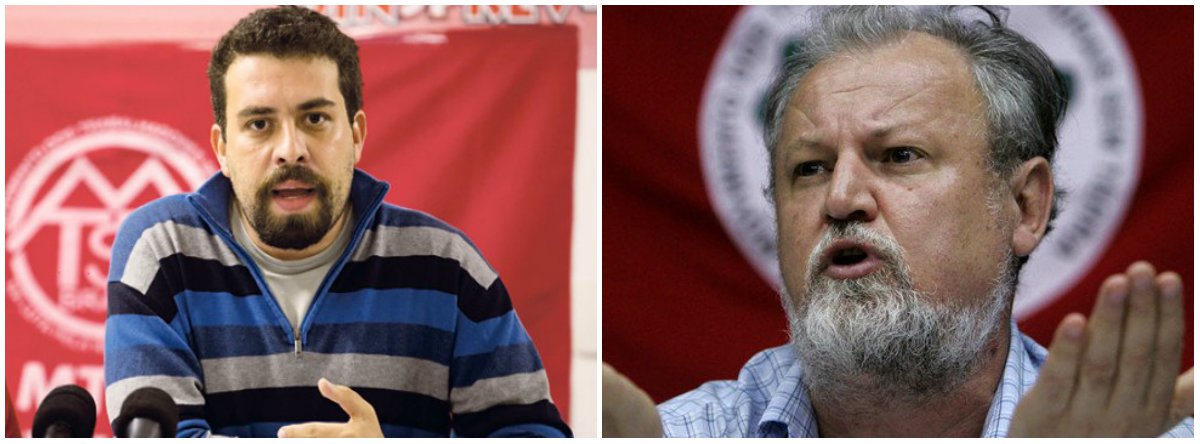 O líder do MST, João Pedro Stédile, da Frente Brasil popular, e o coordenador nacional do MTST e presidenciável pelo Psol, Guilherme Boulos, da Frente Povo Sem Medo, convocam atos em defesa da liberdade do ex-presidente Lula; as duas frentes informaram os objetivos das mobilizações. Alguns deles são "construir um Acampamento Nacional em Brasília na Praça dos Três Poderes, em frente ao STF pela Liberdade Lula. Fazê-lo de forma permanente até conquistar a sua liberdade. Fortalecer o Acampamento instalado no dia de hoje em frente à sede da Polícia Federal, em Curitiba" (Foto: Leonardo Lucena) O líder do MST, João Pedro Stédile, da Frente Brasil popular, e o coordenador nacional do MTST e presidenciável pelo Psol, Guilherme Boulos, da Frente Povo Sem Medo, convocam atos em defesa da liberdade do ex-presidente Lula; as duas frentes informaram os objetivos das mobilizações. Alguns deles são "construir um Acampamento Nacional em Brasília na Praça dos Três Poderes, em frente ao STF pela Liberdade Lula. Fazê-lo de forma permanente até conquistar a sua liberdade. Fortalecer o Acampamento instalado no dia de hoje em frente à sede da Polícia Federal, em Curitiba"