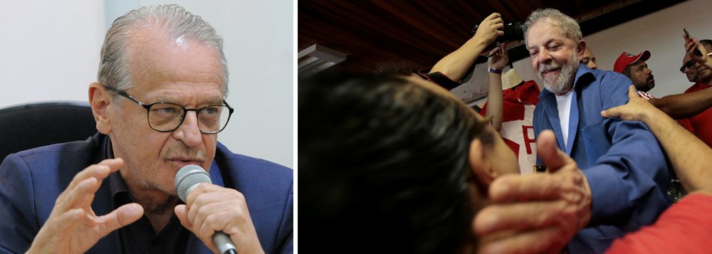 "A necessidade de libertação do Presidente Lula é o que simboliza, nos dias de hoje, a decadência e a senilidade do Golpe, bem como representa a possibilidade de – se libertado por uma decisão do Supremo a qualquer momento- começarmos a encaminhar o retorno à normalidade política do país, à retomada do contencioso democrático, a elisão da Guerra Civil não declarada, que já está em andamento no Rio de Janeiro e na periferia de outras grandes cidades", diz o ex-governador Tarso Genro (Foto: Paulo Emílio) "A necessidade de libertação do Presidente Lula é o que simboliza, nos dias de hoje, a decadência e a senilidade do Golpe, bem como representa a possibilidade de – se libertado por uma decisão do Supremo a qualquer momento- começarmos a encaminhar o retorno à normalidade política do país, à retomada do contencioso democrático, a elisão da Guerra Civil não declarada, que já está em andamento no Rio de Janeiro e na periferia de outras grandes cidades", diz o ex-governador Tarso Genro