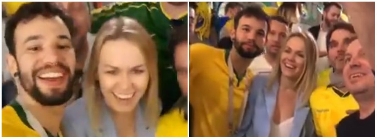 Um vídeo de muito mal gosto, e, sem árbitro para punir os seus autores, está rolando nas redes sociais. Nele, brasileiros de classe alta se aproveitam do desconhecimento de algumas jovens russas sobre o nosso idioma, e as fazem repetir frases de cunho sexual e palavras chulas que as denigrem como mulheres (Foto: Nêggo Tom) Um vídeo de muito mal gosto, e, sem árbitro para punir os seus autores, está rolando nas redes sociais. Nele, brasileiros de classe alta se aproveitam do desconhecimento de algumas jovens russas sobre o nosso idioma, e as fazem repetir frases de cunho sexual e palavras chulas que as denigrem como mulheres