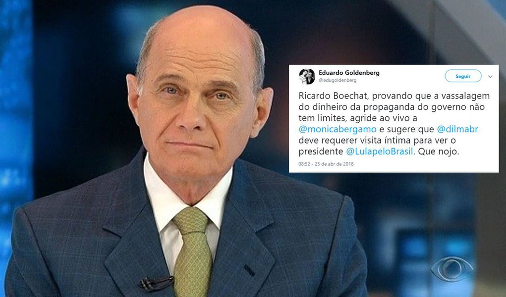 Gerou profunda indignação nas redes sociais a declaração misógina do jornalista Ricardo Boechat, que sugeriu que a presidente legítima e deposta Dilma Rousseff deveria requerer visita íntima para ver o ex-presidente Lula; veja reações (Foto: Aquiles Lins) Gerou profunda indignação nas redes sociais a declaração misógina do jornalista Ricardo Boechat, que sugeriu que a presidente legítima e deposta Dilma Rousseff deveria requerer visita íntima para ver o ex-presidente Lula; veja reações