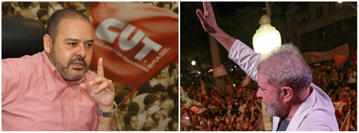 Em nota, a CUT, presidida por Vagner Freitas, também afirma que, "em mais de 40 anos de atuação política o ex-presidente Lula teve sua vida virada e revirada pelos órgãos de investigação e nunca encontrado nada que pudesse manchar a sua história e a sua honestidade. Foi somente com um processo forjado, sem provas, repleto de irregularidades e ilegalidades que fabricaram essa condenação"; em defesa da liberdade do ex-presidente, a entidade diz propor "a todos os seus ramos e CUTs estaduais a entrarem em estado de mobilização permanente" (Foto: Leonardo Lucena) Em nota, a CUT, presidida por Vagner Freitas, também afirma que, "em mais de 40 anos de atuação política o ex-presidente Lula teve sua vida virada e revirada pelos órgãos de investigação e nunca encontrado nada que pudesse manchar a sua história e a sua honestidade. Foi somente com um processo forjado, sem provas, repleto de irregularidades e ilegalidades que fabricaram essa condenação"; em defesa da liberdade do ex-presidente, a entidade diz propor "a todos os seus ramos e CUTs estaduais a entrarem em estado de mobilização permanente"