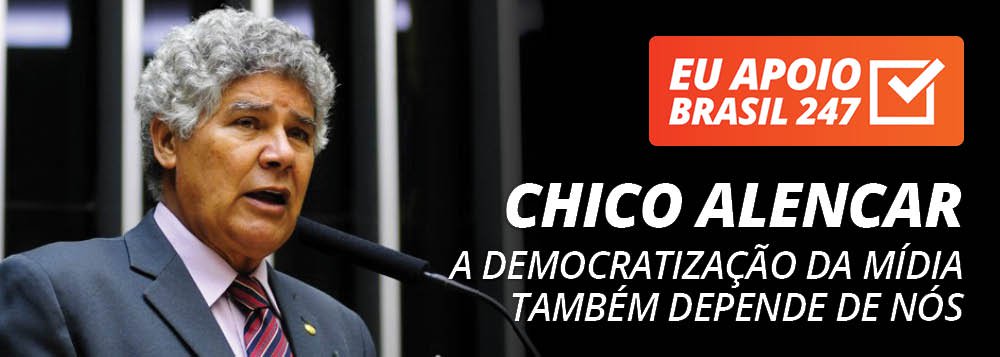 O deputado federal Chico Alencar (PSOL-RJ) apoia a campanha de assinaturas solitárias do Brasil 247. "A democratização da mídia também depende de nós. E nós vamos construindo essa rede, que tem que ser gigantesca, molecular, através de iniciativa como a do Brasil 247", diz ele; assista ao seu vídeo de apoio (Foto: Gisele Federicce) O deputado federal Chico Alencar (PSOL-RJ) apoia a campanha de assinaturas solitárias do Brasil 247. "A democratização da mídia também depende de nós. E nós vamos construindo essa rede, que tem que ser gigantesca, molecular, através de iniciativa como a do Brasil 247", diz ele; assista ao seu vídeo de apoio