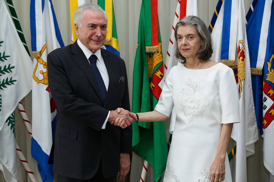 Michel Temer e Ministra Cármen Lúcia. (Foto: Leonardo Attuch) Michel Temer e Ministra Cármen Lúcia.