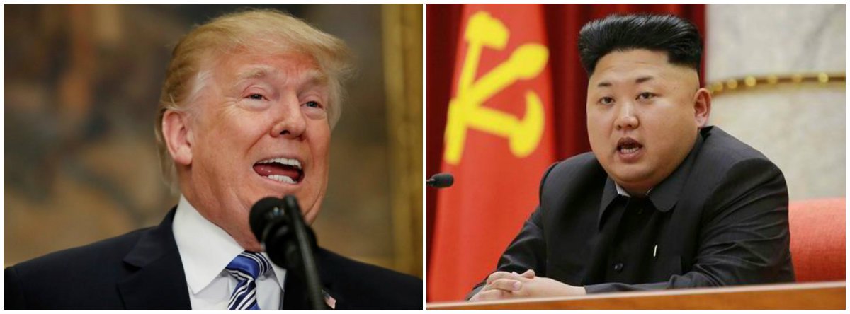 O presidente americano, Donald Trump, chamou de "muito honroso" o líder norte-coreano, Kim Jong-un, e disse que a Coreia do Norte comunicou aos Estados Unidos que quer que a reunião entre ambos aconteça "o mais rápido possível"; "Kim Jong-un realmente foi muito franco e acredito que muito honroso", disse Trump durante uma reunião com o presidente francês, Emmanuel Macron (Foto: Leonardo Lucena) O presidente americano, Donald Trump, chamou de "muito honroso" o líder norte-coreano, Kim Jong-un, e disse que a Coreia do Norte comunicou aos Estados Unidos que quer que a reunião entre ambos aconteça "o mais rápido possível"; "Kim Jong-un realmente foi muito franco e acredito que muito honroso", disse Trump durante uma reunião com o presidente francês, Emmanuel Macron