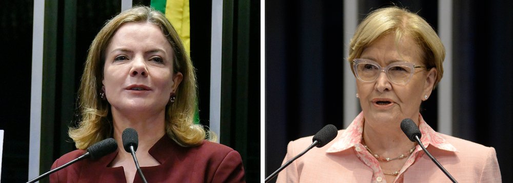 Ao criticar uma entrevista da presidente do PT, Gleisi Hoffmann (PR), à TV Al Jazeera, a senadora Ana Amélia (PP-RS) disse esperar "que essa exortação não tenha sido para convocar o Exército Islâmico a vir ao Brasil proteger o PT!"; Gleisi respondeu: "A senadora que incentivou a violência contra a caravana do Lula no Sul do país, mandando erguer o relho, agora externa seu preconceito e xenofobia com os árabes, ao me criticar por ter falado com a TV Al Jazeera. Entrevistas que dei com mesmo conteúdo a BBC, RTP, EFE não a incomodaram"; assista ao discurso de Gleisi no Senado sobre o caso (Foto: Gisele Federicce) Ao criticar uma entrevista da presidente do PT, Gleisi Hoffmann (PR), à TV Al Jazeera, a senadora Ana Amélia (PP-RS) disse esperar "que essa exortação não tenha sido para convocar o Exército Islâmico a vir ao Brasil proteger o PT!"; Gleisi respondeu: "A senadora que incentivou a violência contra a caravana do Lula no Sul do país, mandando erguer o relho, agora externa seu preconceito e xenofobia com os árabes, ao me criticar por ter falado com a TV Al Jazeera. Entrevistas que dei com mesmo conteúdo a BBC, RTP, EFE não a incomodaram"; assista ao discurso de Gleisi no Senado sobre o caso