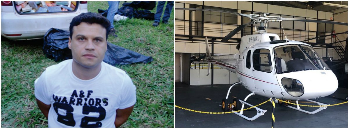 Segundo a Polícia Civil, a aeronave estava pronta para transportar drogas em um hangar em Arujá; um dos presos é Rogério Almeida Antunes, que foi preso em 2013, no Espírito Santo, com um helicóptero carregado com mais de 400 quilos de cocaína; ele era funcionário do gabinete de Gustavo Perrella, filho do senador Zezé Perrella (PMDB-MG), na Assembleia de Minas Gerais (Foto: Gisele Federicce) Segundo a Polícia Civil, a aeronave estava pronta para transportar drogas em um hangar em Arujá; um dos presos é Rogério Almeida Antunes, que foi preso em 2013, no Espírito Santo, com um helicóptero carregado com mais de 400 quilos de cocaína; ele era funcionário do gabinete de Gustavo Perrella, filho do senador Zezé Perrella (PMDB-MG), na Assembleia de Minas Gerais