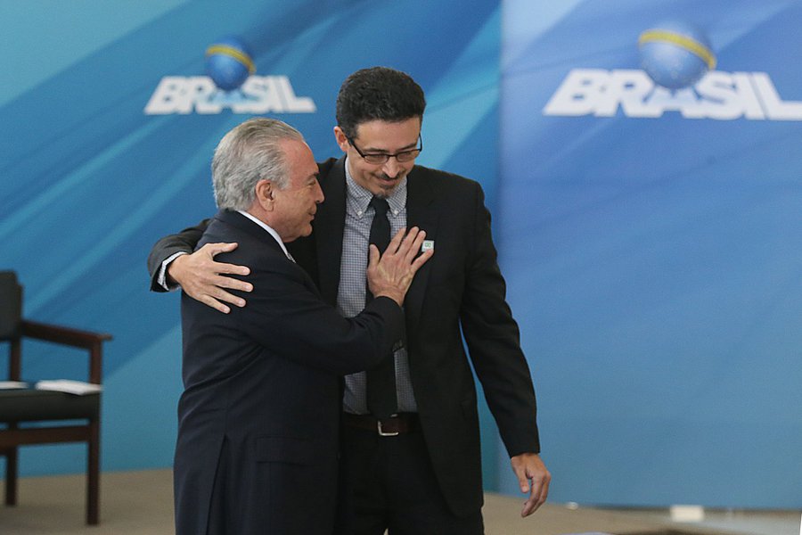 25/07/2017- Brasília - DF, Brasil- O presidente Michel Temer dá posse ao novo ministro da Cultura, Sérgio Sá Leitão, em cerimônia no Palácio do Planalto Foto: Antonio Cruz/Agência Brasil (Foto: Gustavo Conde) 25/07/2017- Brasília - DF, Brasil- O presidente Michel Temer dá posse ao novo ministro da Cultura, Sérgio Sá Leitão, em cerimônia no Palácio do Planalto Foto: Antonio Cruz/Agência Brasil