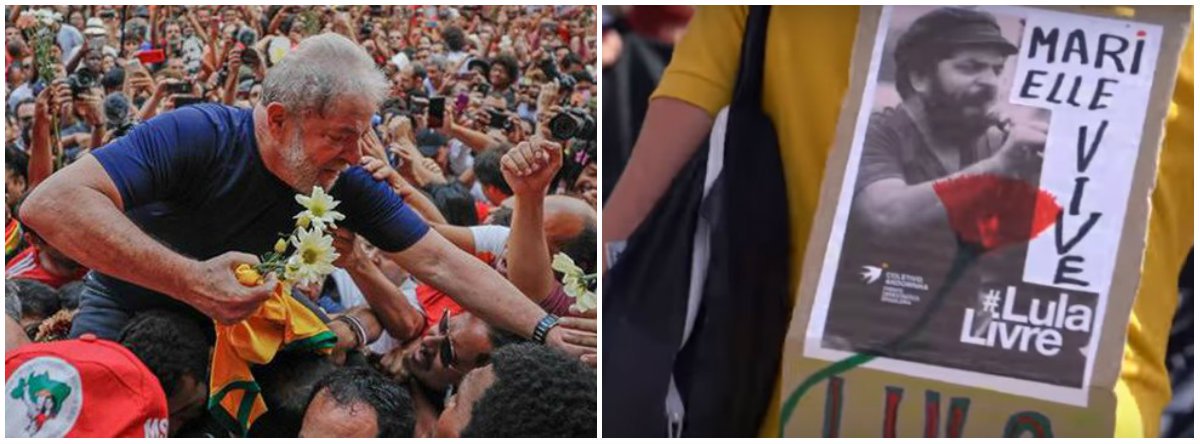 No aniversário da Revolução dos Cravos, que pôs fim ao regime ditatorial em Portugal, manifestantes também pediram a liberdade do ex-presidente Lula, preso em Curitiba (PR); desde o último dia 7, quando ele se entregou à Polícia Federal, os atos contra a prisão já ocorreram em países como Inglaterra, México, França e Espanha (Foto: Leonardo Lucena) No aniversário da Revolução dos Cravos, que pôs fim ao regime ditatorial em Portugal, manifestantes também pediram a liberdade do ex-presidente Lula, preso em Curitiba (PR); desde o último dia 7, quando ele se entregou à Polícia Federal, os atos contra a prisão já ocorreram em países como Inglaterra, México, França e Espanha
