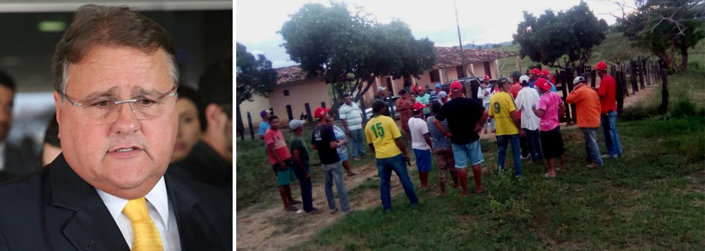 De acordo com dirigentes do MST, a ocupação na Fazenda Caraim, na cidade de Macarani, sudoeste da Bahia, faz parte de estratégia de ocupação de propriedade de pessoas envolvidas em corrupção; o MST disse que 150 famílias estão na propriedade desde domingo e, de acordo com lideranças do movimento, não há previsão para deixar o local; a família de Geddel vai pedir reintegração de posse nesta quarta-feira (Foto: Gisele Federicce) De acordo com dirigentes do MST, a ocupação na Fazenda Caraim, na cidade de Macarani, sudoeste da Bahia, faz parte de estratégia de ocupação de propriedade de pessoas envolvidas em corrupção; o MST disse que 150 famílias estão na propriedade desde domingo e, de acordo com lideranças do movimento, não há previsão para deixar o local; a família de Geddel vai pedir reintegração de posse nesta quarta-feira