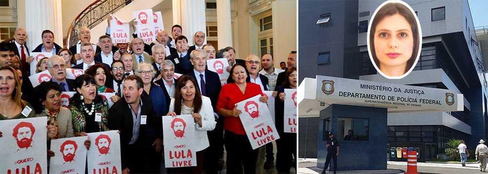 Comissão de Direitos Humanos do Parlasul, o parlamento do Mercosul, aprovou nesta sexta (27) visita para o ex-presidente Lula nos próximos dia 8 e 9 de maio, na Polícia Federal de Curitiba, onde é mantido com preso político; comunicado do Parlasul foi assinado pela deputada argentina Cecilia Britto, que presidente a Comissão dos Direitos Humanos dos Estados Parte; juíza Carolina Lebbos, que tem barrado todos os pedidos de visita a Lula, até mesmo do seu médico, negará mais este? além da visita a Lula na capital paranaense, os parlamentares do Mercosul também aprovaram a participação de uma audiência pública no Rio de Janeiro; assista ao ato (Foto: Aquiles Lins) Comissão de Direitos Humanos do Parlasul, o parlamento do Mercosul, aprovou nesta sexta (27) visita para o ex-presidente Lula nos próximos dia 8 e 9 de maio, na Polícia Federal de Curitiba, onde é mantido com preso político; comunicado do Parlasul foi assinado pela deputada argentina Cecilia Britto, que presidente a Comissão dos Direitos Humanos dos Estados Parte; juíza Carolina Lebbos, que tem barrado todos os pedidos de visita a Lula, até mesmo do seu médico, negará mais este? além da visita a Lula na capital paranaense, os parlamentares do Mercosul também aprovaram a participação de uma audiência pública no Rio de Janeiro; assista ao ato