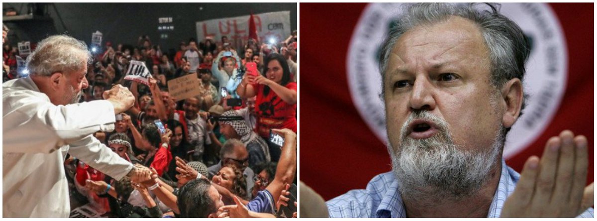 Um acampamento permanente já está se formando em Curitiba, na sede da Polícia Federal, como uma forma de protesto contra a prisão do ex-presidente Lula; as mobilizações devem se ampliar, de acordo com o líder do MST João Pedro Stédile; “Temos de nos manter em vigilância militante, se manifestando, continuando nas ruas, enfim, alertando o povo brasileiro de que essa prisão é injusta”, afirmou (Foto: Leonardo Lucena) Um acampamento permanente já está se formando em Curitiba, na sede da Polícia Federal, como uma forma de protesto contra a prisão do ex-presidente Lula; as mobilizações devem se ampliar, de acordo com o líder do MST João Pedro Stédile; “Temos de nos manter em vigilância militante, se manifestando, continuando nas ruas, enfim, alertando o povo brasileiro de que essa prisão é injusta”, afirmou