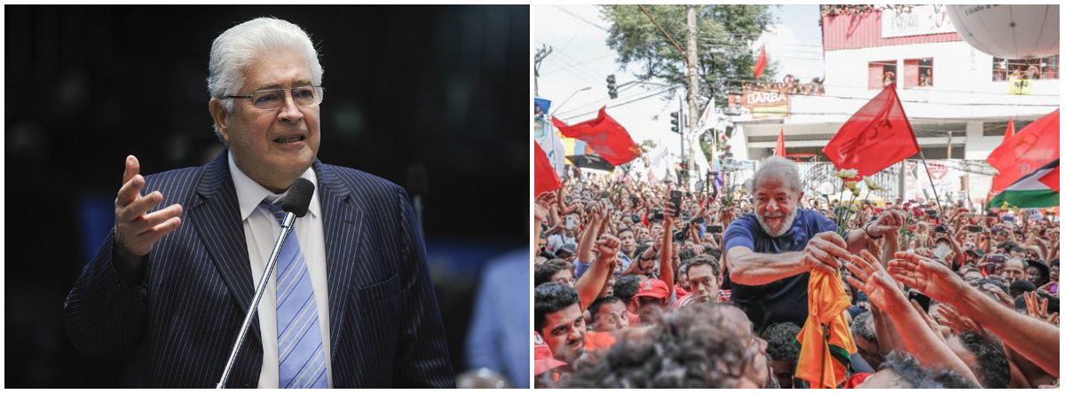 Em vídeo, o senador Roberto Requião (MDB-PR) afirma ser necessário compreender que o encarceramento de Lula "é apenas um capitulo a mais da trama para destruir o Brasil e submeter os brasileiros"; "A Petrobrás está sendo desmantelada, sucateada e vendida. O petróleo do pré-sal, nossa maior riqueza, está sendo doado quase de graça para os estrangeiros", diz; segundo parlamentar, "a indústria brasileira está em vias de desaparecimento. Tudo está à venda, inclusive as nossas terras. O espaço aéreo já foi cedido. E agora querem vender até a nossa água"; assista (Foto: Leonardo Lucena) Em vídeo, o senador Roberto Requião (MDB-PR) afirma ser necessário compreender que o encarceramento de Lula "é apenas um capitulo a mais da trama para destruir o Brasil e submeter os brasileiros"; "A Petrobrás está sendo desmantelada, sucateada e vendida. O petróleo do pré-sal, nossa maior riqueza, está sendo doado quase de graça para os estrangeiros", diz; segundo parlamentar, "a indústria brasileira está em vias de desaparecimento. Tudo está à venda, inclusive as nossas terras. O espaço aéreo já foi cedido. E agora querem vender até a nossa água"; assista