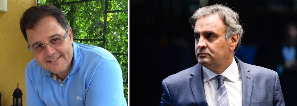 O jornalista Luis Costa Pinto criticou o artigo do senador Aécio Neves desta segunda-feira, 16, no qual ele diz que foi "ingênuo" ao pedir propina à JBS e sugerir matar o primo; "Aécio Neves, que é um desqualificado e escroque, alimenta ainda a esperança de seguir enrolando os ingênuos, os hipócritas e os cretinos que um dia acreditaram nele. O artigo que assina hoje na Folha de S Paulo, defendendo-se pela pena de um consórcio de advogados e assessores (ele não consegue redigir três linhas com nexo), é uma peça que se localiza entre o infantil e o ardil" (Foto: Aquiles Lins) O jornalista Luis Costa Pinto criticou o artigo do senador Aécio Neves desta segunda-feira, 16, no qual ele diz que foi "ingênuo" ao pedir propina à JBS e sugerir matar o primo; "Aécio Neves, que é um desqualificado e escroque, alimenta ainda a esperança de seguir enrolando os ingênuos, os hipócritas e os cretinos que um dia acreditaram nele. O artigo que assina hoje na Folha de S Paulo, defendendo-se pela pena de um consórcio de advogados e assessores (ele não consegue redigir três linhas com nexo), é uma peça que se localiza entre o infantil e o ardil"